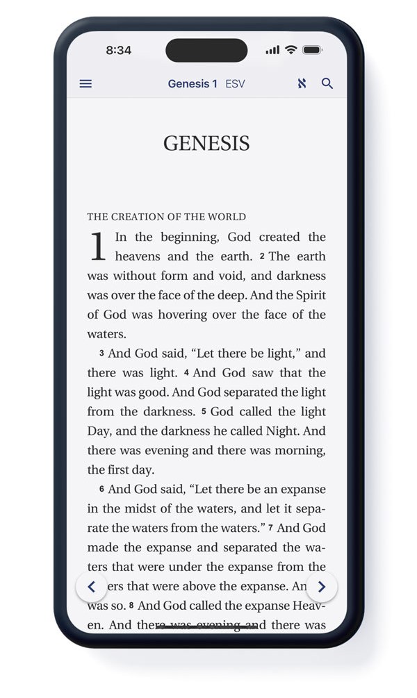 Literal Word app screenshot: Genesis 1 in a clean reading view